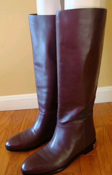 *SOLD*💞Marc Jacobs Plum Leather Kip Riding Boots - Picture 7 of 8